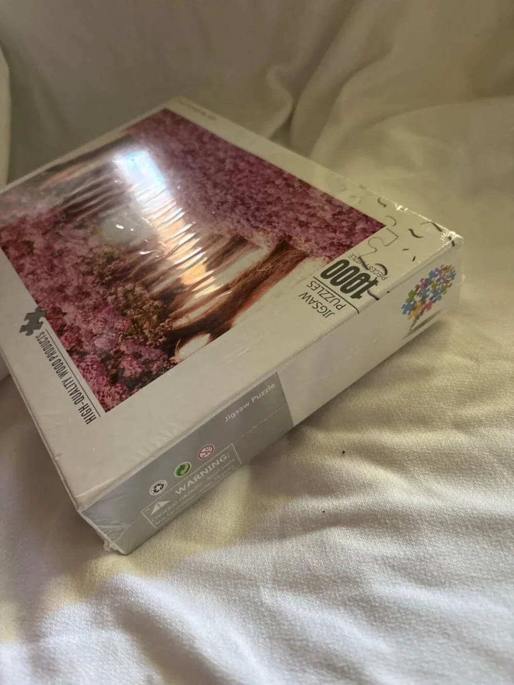 1000-Piece Jigsaw Puzzle With Purple Tree Pathway 750x500mm High-Quality Wood Pr